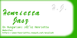 henrietta jasz business card